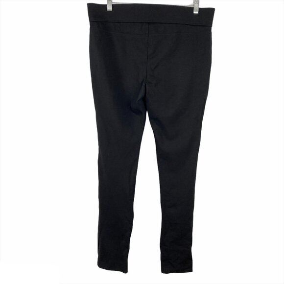 Lauren Ralph Lauren Faux Leather Front Leggings Size 10 Black Solid PT-328 - Picture 4 of 4